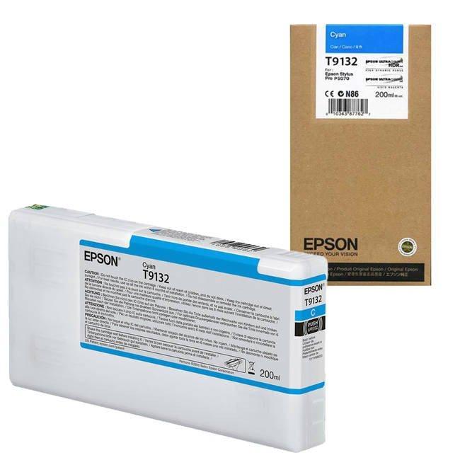 Epson T9132 Cyan Ink (200ml) C13T913200-PCR Business Solutions Ltd